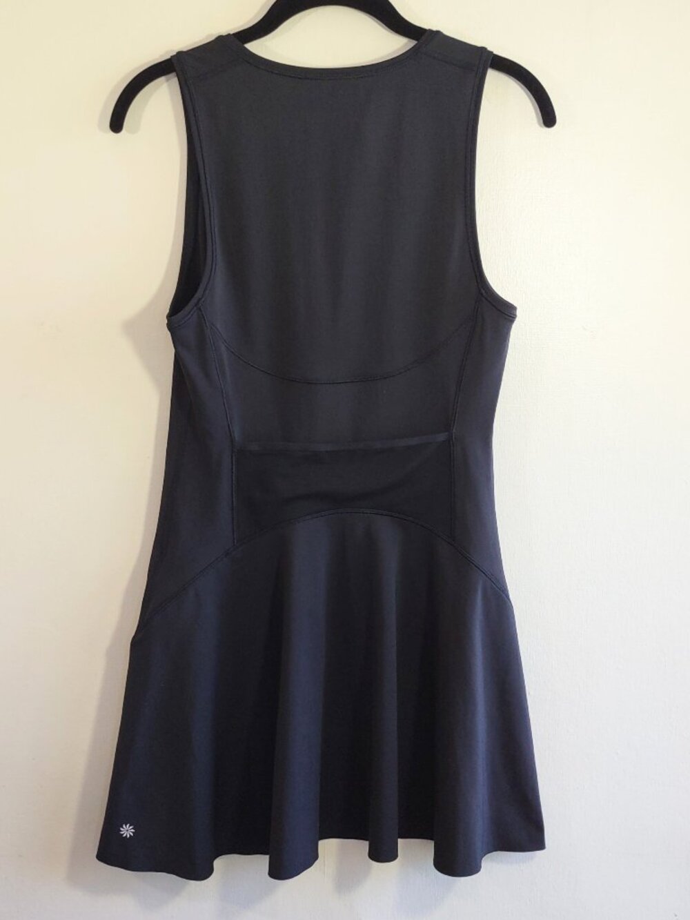 Athleta Ace Black Tennis Dress Sz Small Active Wear 1/4 Zip Sleeveless Golf - Picture 6 of 9